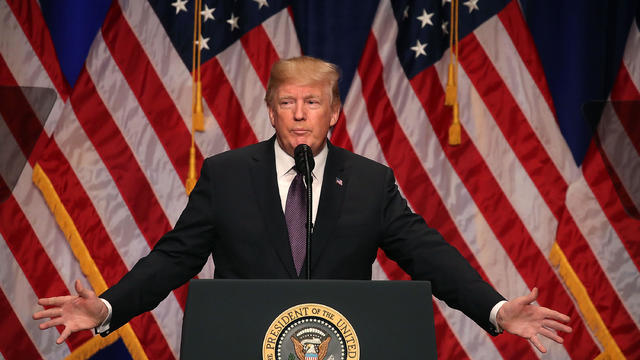 President Trump Speaks On National Security Strategy At The Ronald Reagan Amphitheater 