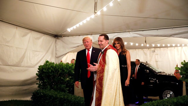 U.S. President Donald Trump and First Lady Melania Trump arrive for church service at The Church of Bethesda-By-The sea in Palm Beach, Florida, U.S. 
