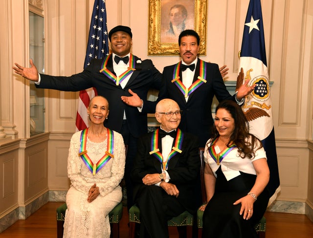 2017 Kennedy Center Honorees pose for a group photo after Gala Dinner at US State Dept. 