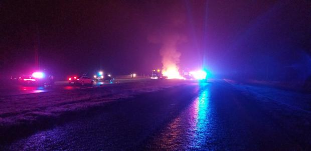 Fiery Deadly Big Rig Crash on I-45 