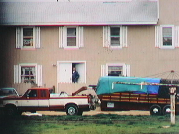 FBI cattle trailer at Waco compound 