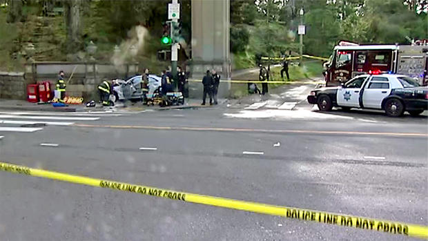 2-Car Injury Crash Scene at Fulton and Arguello in San Francisco (CBS) 