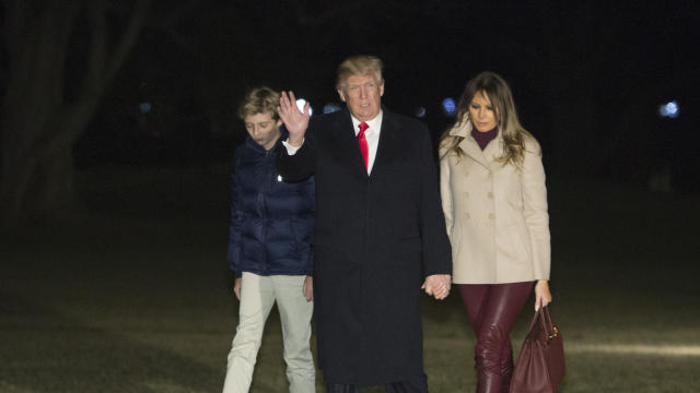 President Trump And First Lady Melania Return To White House After Holidays 