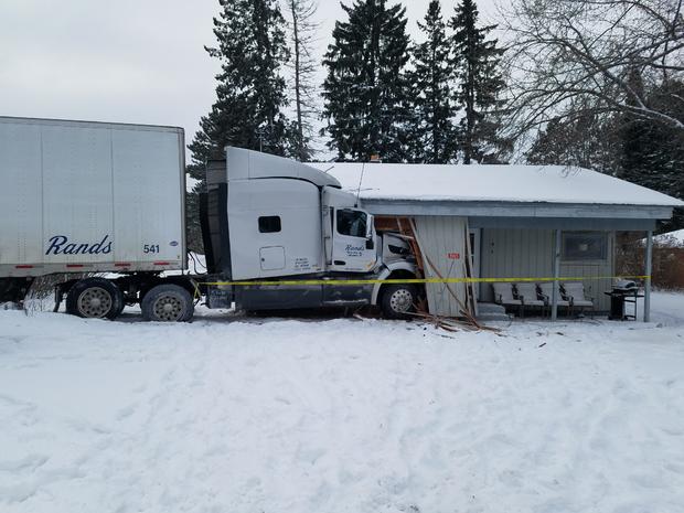 Semi-Truck Hits Home Iron River Wisconsin 