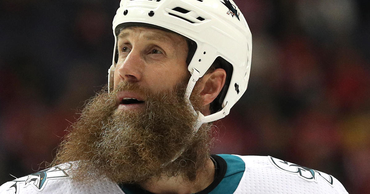 Joe Thornton loses part of beard during fight; Maple Leafs beat ...