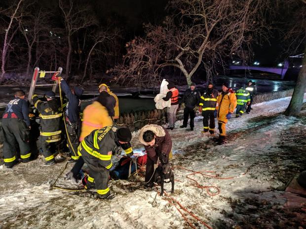 Man, Dog Rescued from Icy Delaware Creek 