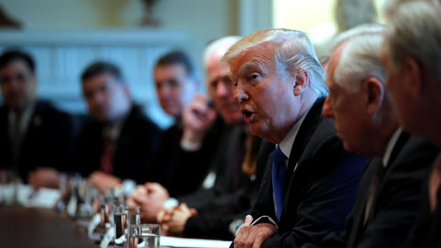 President Trump Meets GOP Senators In The Roosevelt Room Of The White House 