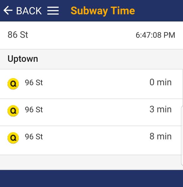 SubwayTime App 