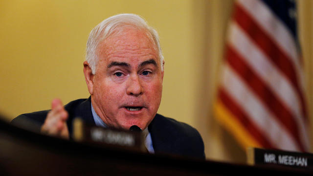 FILE PHOTO - Rep. Meehan debates the legality of Obama's executive action on immigration with U.S. Homeland Security Secretary Johnson at Capitol Hill in Washington 