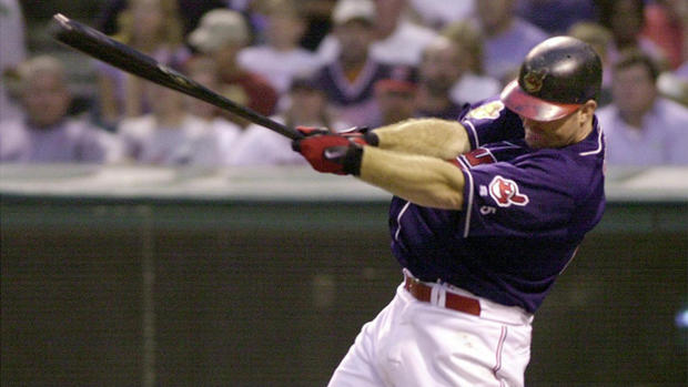 Cleveland Indians' first baseman Jim Thome hits hi 