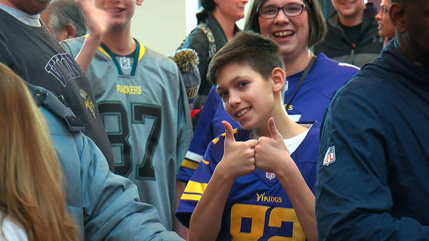 Young Vikings Fan At Super Bowl Experience 