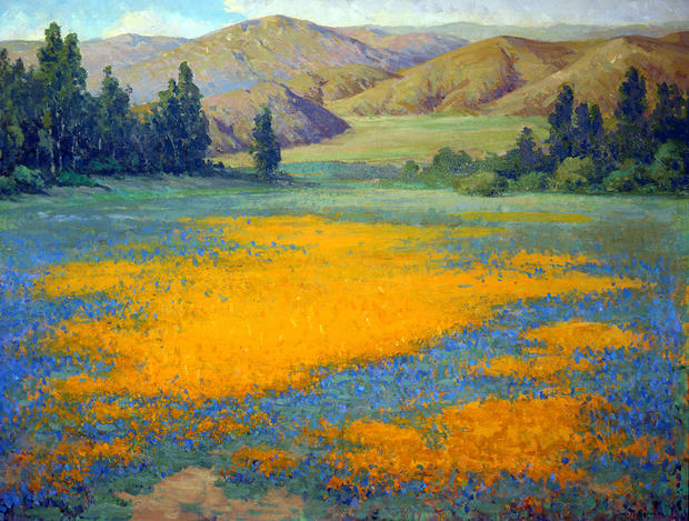 The Irvine Museum Collection  - VERIFIED Sharon - Gamble, John- Poppy Field Near Banning_The Irvine Museum Collection 