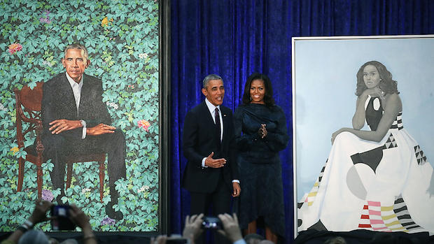 Barack And Michelle Obama Portraits 