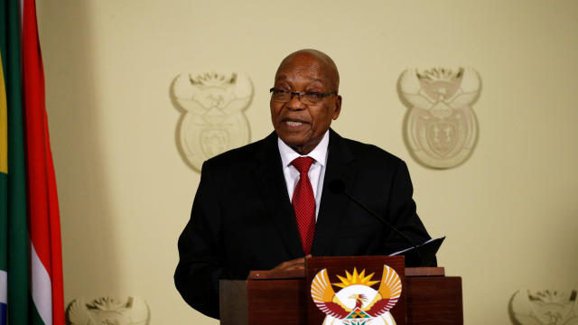 South Africa's President Jacob Zuma speaks at the Union Buildings in Pretoria 