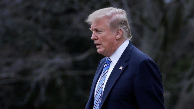 U.S. President Donald Trump walks to Marine One departing for travel to Florida from the South Lawn of the White House in Washington 