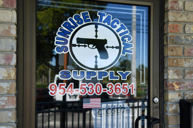 The Sunrise Tactical Supply store is seen in Coral Springs, Florida, on Feb. 16, 2018. Nikolas Cruz bought an AR-15 at the store, according to its owners. 