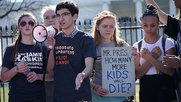 Students From A Maryland High School Organize Walkout And March On Capitol Demanding Gun Control Action From Congress 