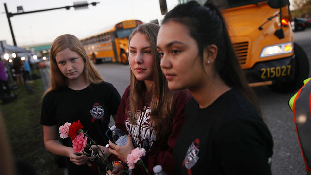 Students Return To Class For First Time After Mass Shooting At Florida School 