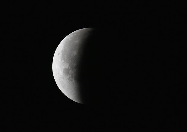 Rare Lunar Eclipse Cast Red Cast Over Moon 