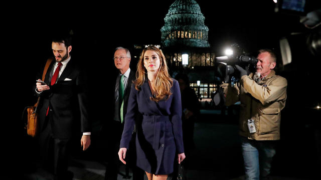 FILE PHOTO: White House Communications Director Hope Hicks leaves the U.S. Capitol in Washington 