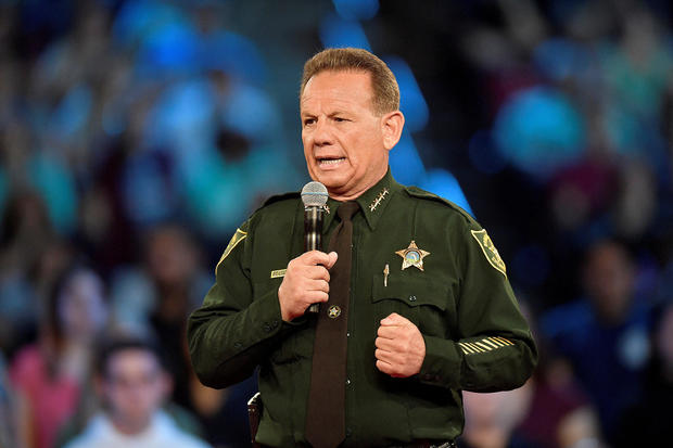 FILE PHOTO:    Broward County Sheriff Scott Israel speaks before the start of a CNN town hall meeting at the BB&T Center, in Sunrise 