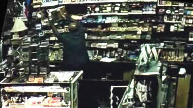 Smoke Shop Burglar Surveillance Image 