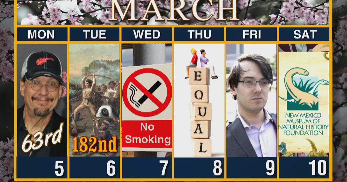 Calendar: Week of March 5 - CBS News