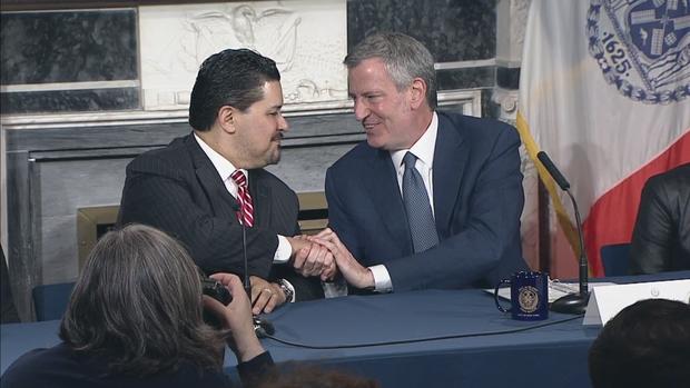 Bill de Blasio Introduces Richard Carranza as Schools Chancellor 