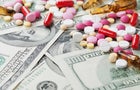 cost medicinal product and treatment concept, pills tablets with cash 