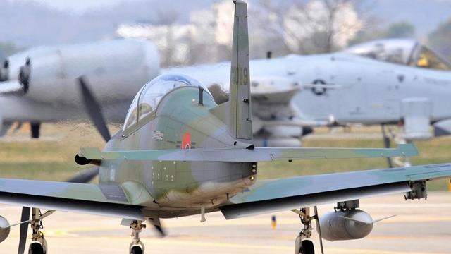 A South Korea Air Force KA-1 prepares to 