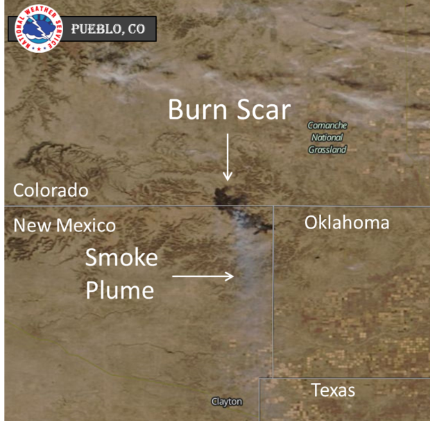 Stateline Fire 1 (satellite photo from NWS Pueblo) 