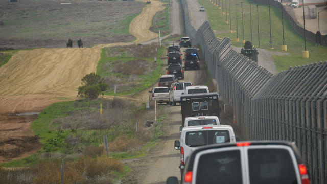 donald trump san diego california border wall prototypes 