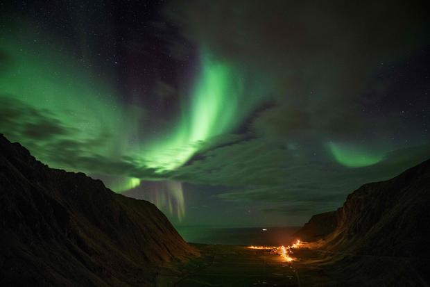 NORWAY-UNSTAD-NORTHERN LIGHTS 