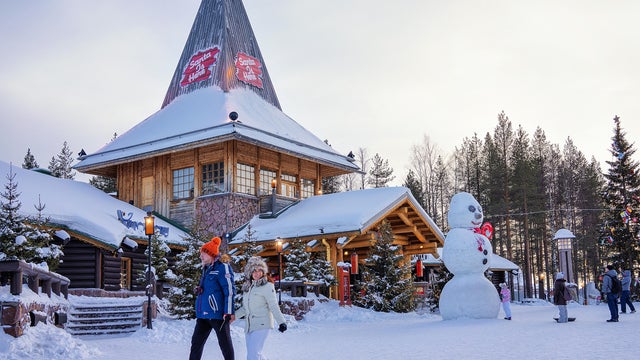 People at Santa Claus Office in Santa Claus Village Lapland 
