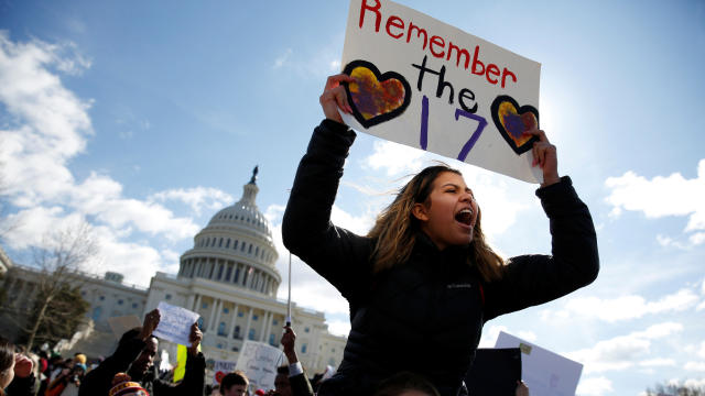 students walk out washington d.c. 