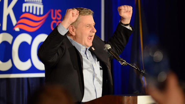 Republican candidate Saccone holds his election night rally in Pennsylvania's 18th U.S. congressional district special election in Elizabeth Township 