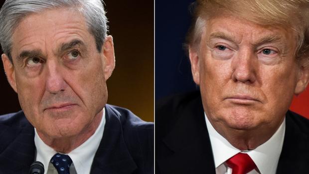 Special counsel Robert Mueller and President Donald Trump 