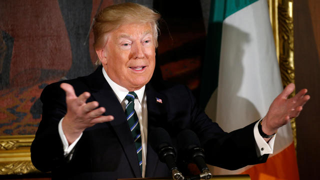 Trump speaks at annual Friends of Ireland St Patrick’s Day lunch in Washington 