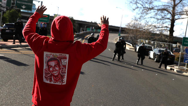 Demonstrators Protest Against Recent Sacramento Police Shooting Of Unarmed Black Man 