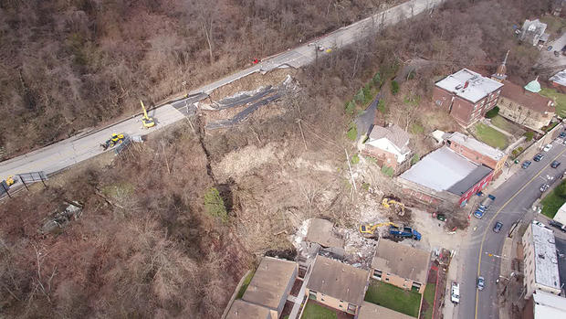Section Of Route 30 Collapses In East Pittsburgh 