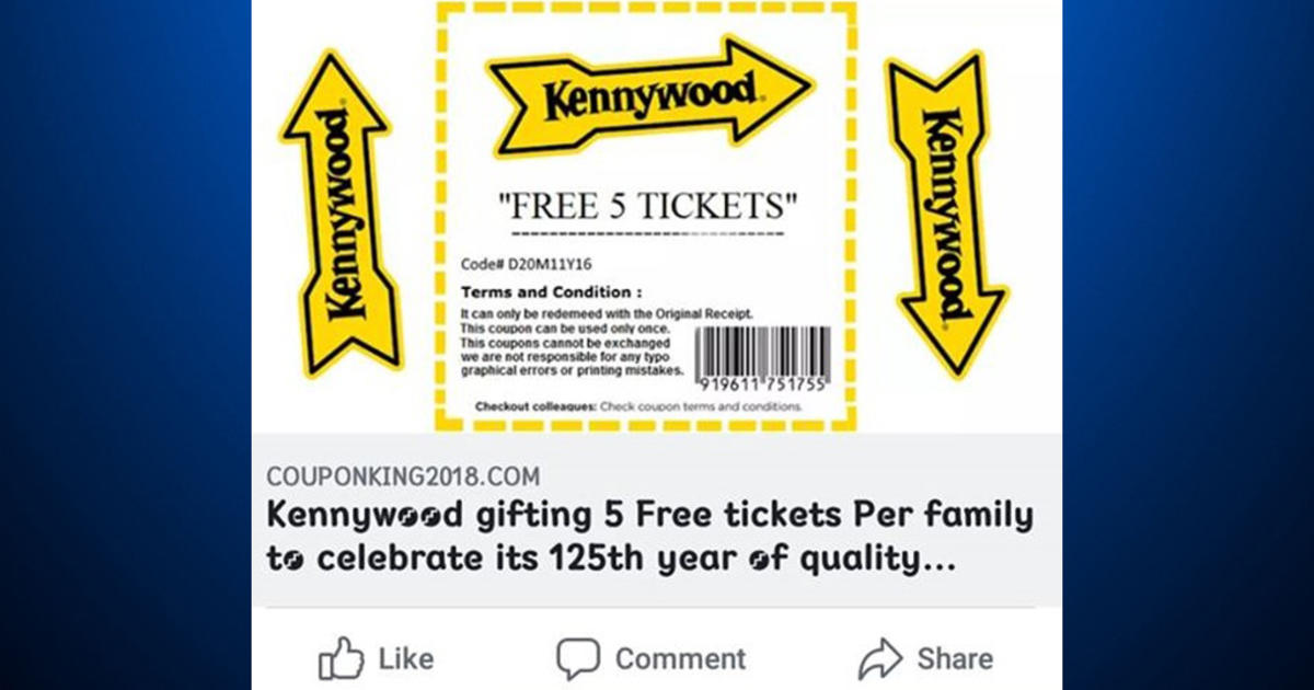 Facebook Scam Claims To Offer Free Kennywood Tickets CBS Pittsburgh