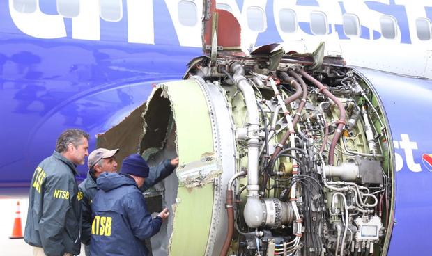 NTSB inspecting damaged southwest plane 