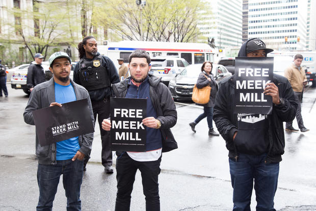 Meek Mill Supporters Protest On Day Of Status Hearing 