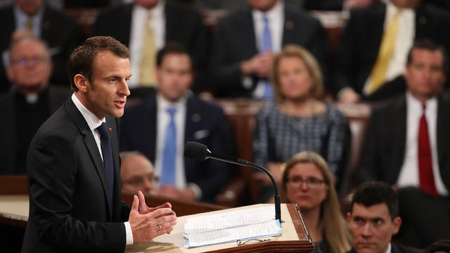 French President Emmanuel Macron Delivers An Address To Joint Meeting Of Congress 