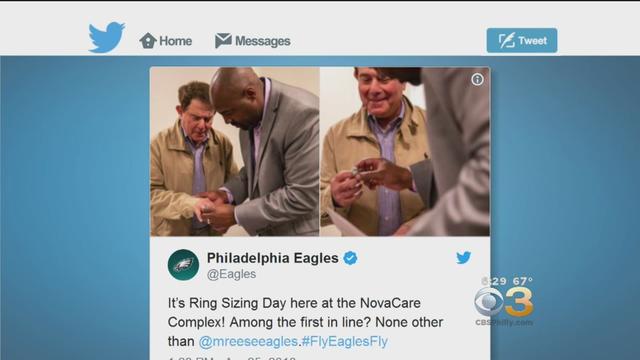 Birds Play-By-Play Legend Merrill Reese All Smiles At Eagles Super Bowl Ring  Sizing Day - CBS Philadelphia