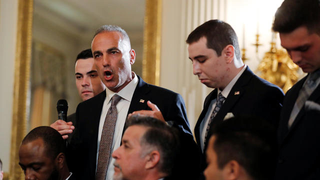 FILE PHOTO: Marjory Stoneman Douglas High School parent Andrew Pollack discusses the death of his daughter Meadow in the Parkland school shooting, at the White House in Washington 