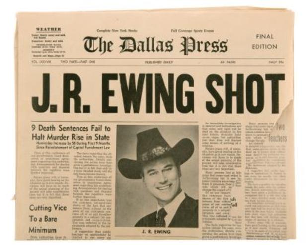 "J.R. Ewing Shot" Prop from "Dallas" 
