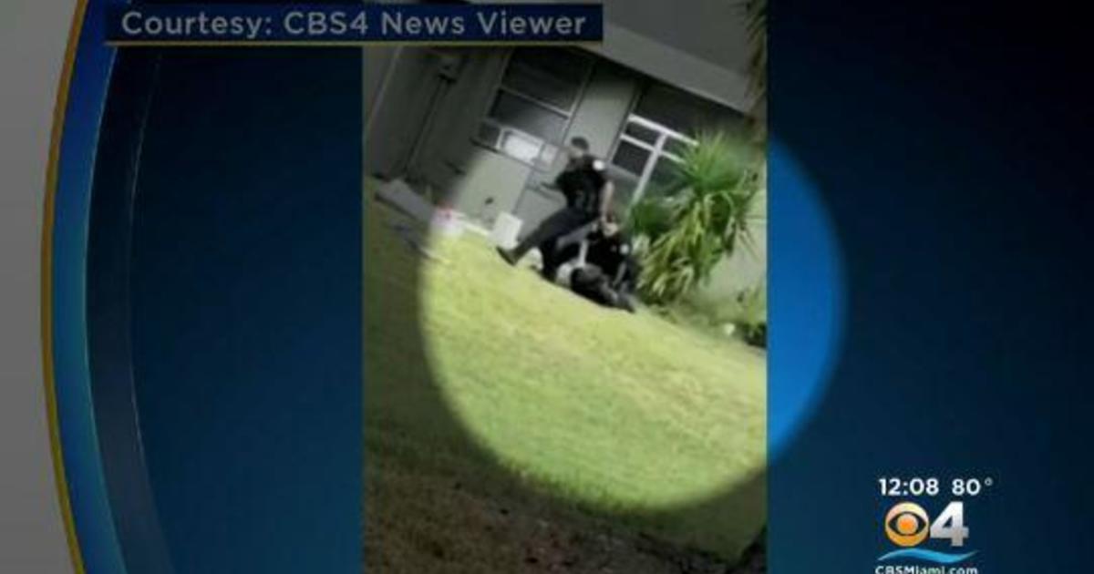 Miami Officer Charged After Video Shows Handcuffed Suspect Kicked In Head Cbs News 8178