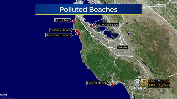 Polluted Beaches Map 