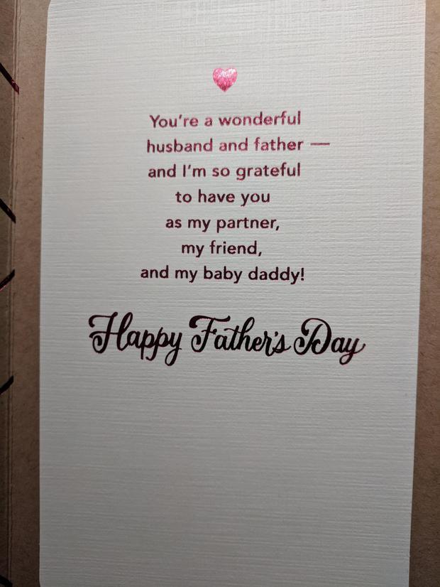 Inside Baby Daddy Card 